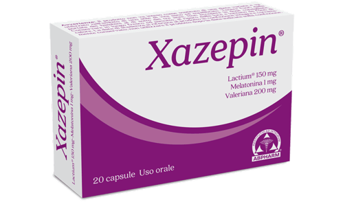 Xazepin est un complément alimentaire à base de Lactium® (protéines de lait hydrolysées) pour lutter contre des cas particuliers de stress, d'anxiété généralisée et de troubles du sommeil et de l'humeur.